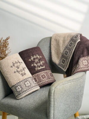 TAP09210 Handuk Couple Premium Nava Handuk Couple, Handuk Mandi, Handuk Seserahan, Handuk Soel,