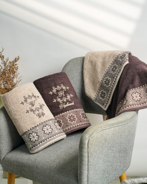 TAP09210 Handuk Couple Premium Nava Handuk Couple, Handuk Mandi, Handuk Seserahan, Handuk Soel,