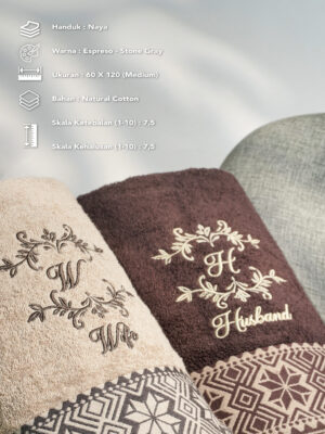Home 16 Handuk Couple Premium Nava Handuk Couple, Handuk Mandi, Handuk Seserahan, Handuk Soel,