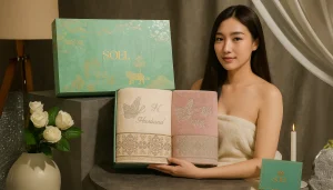 8 Keunggulan handuk premium meliputi bahan berkualitas, daya serap tinggi, kelembutan, dan desain elegan yang membedakannya dari handuk biasa.